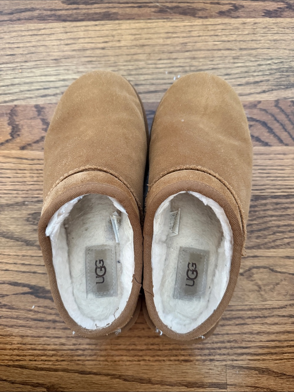 UGG Kids Chestnut Brown Shearling Slip-Ons